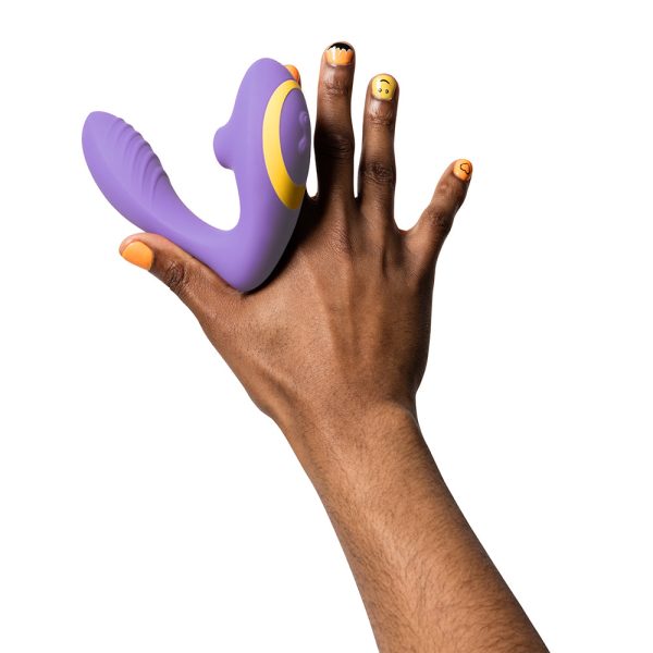 ROMP Reverb Rechargeable Silicone Clitoral and G-Spot Stimulator Purple - Image 4