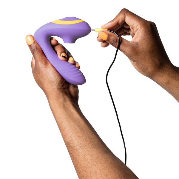ROMP Reverb Rechargeable Silicone Clitoral and G-Spot Stimulator Purple - Image 7