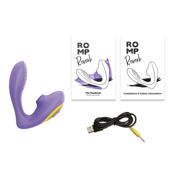 ROMP Reverb Rechargeable Silicone Clitoral and G-Spot Stimulator Purple - Image 8