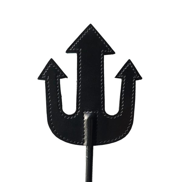 Rouge Leather Devil Riding Crop Black - Image 2