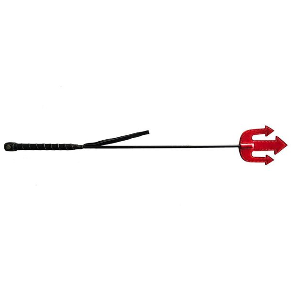 Rouge Leather Devil Riding Crop Red - Image 3