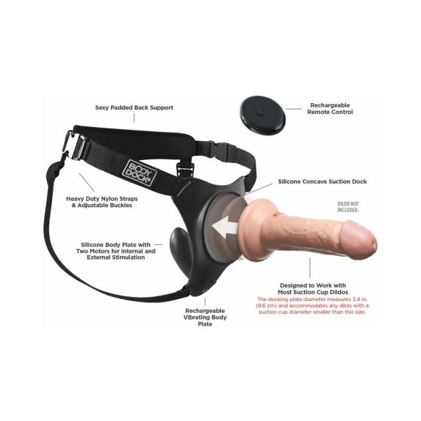 Body Dock G-Spot Pro Vibrating Silicone Strap-On Harness - Image 4