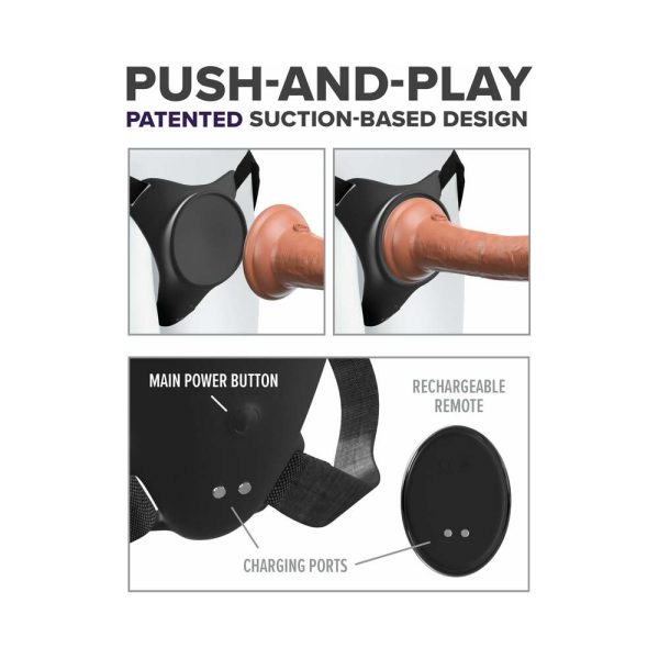 Body Dock G-Spot Pro Vibrating Silicone Strap-On Harness - Image 5