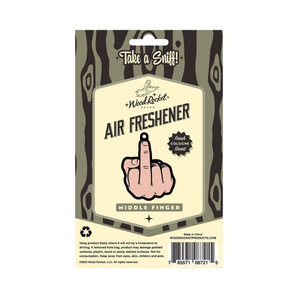 Wood Rocket Air Freshener Middle Finger Peach - Image 4