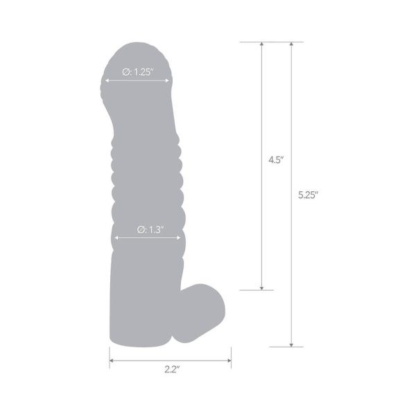 Blue Line 5.25 in. Vibrating Penis Enhancing Sleeve Extension - Image 4