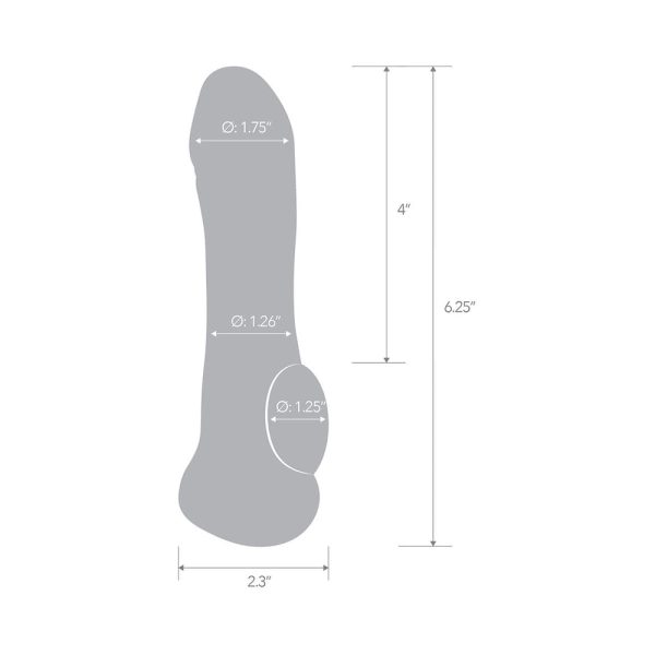 Blue Line 6.25 in. Transparent Penis Enhancing Sleeve Extension - Image 4