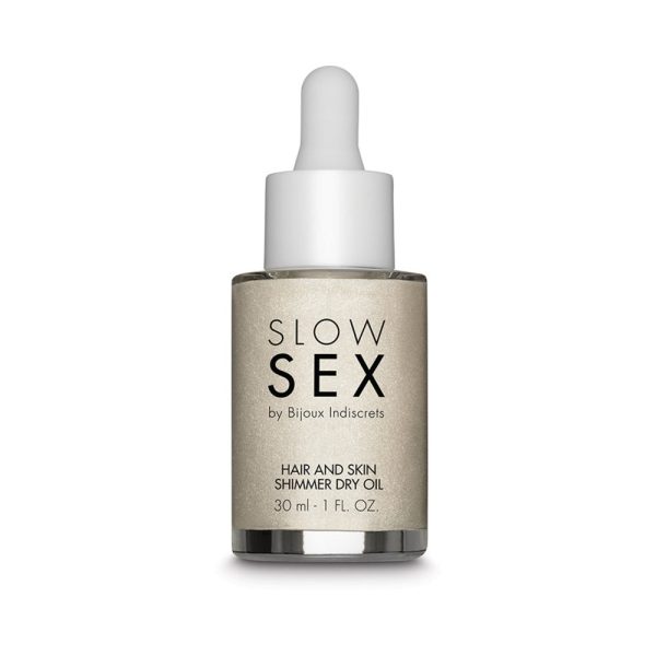 Bijoux Indiscrets Slow Sex Hair & Skin Shimmer Dry Oil 1 oz. - Image 3