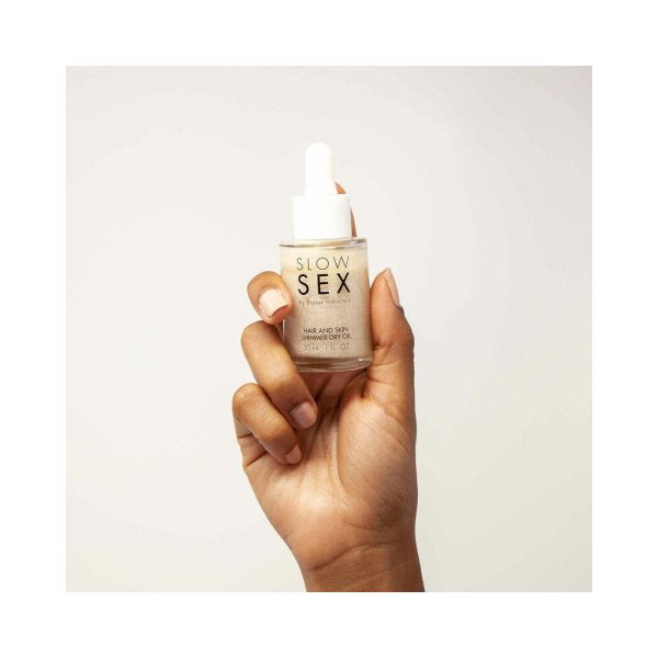Bijoux Indiscrets Slow Sex Hair & Skin Shimmer Dry Oil 1 oz. - Image 8