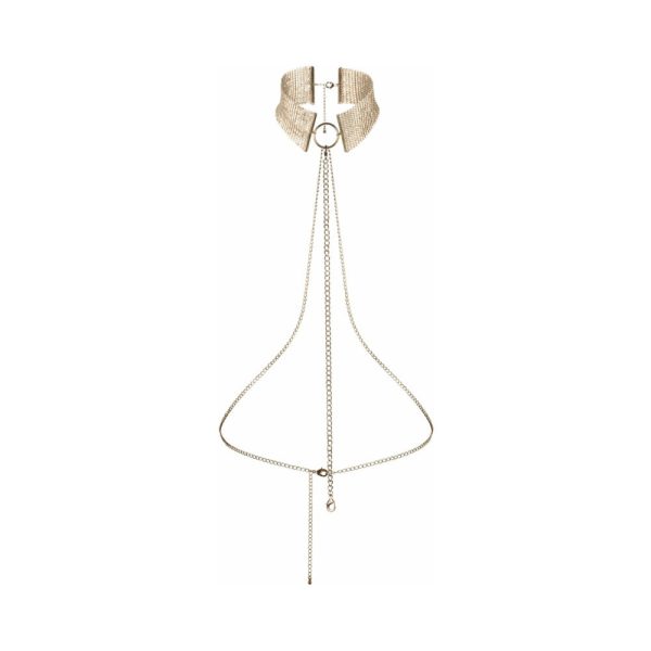 Bijoux Indiscrets Desir Metallique Mesh Collar Gold - Image 2