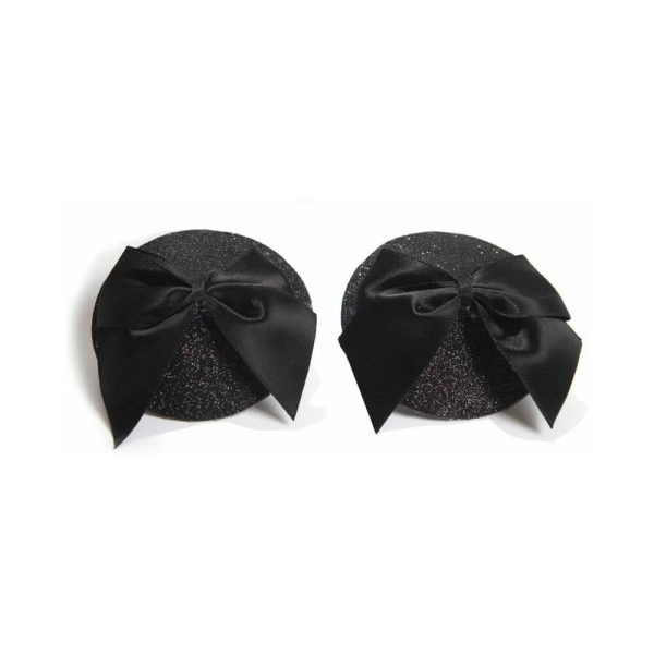 Bijoux Indiscrets Burlesque Pasties Glitter & Satin Bow - Image 2