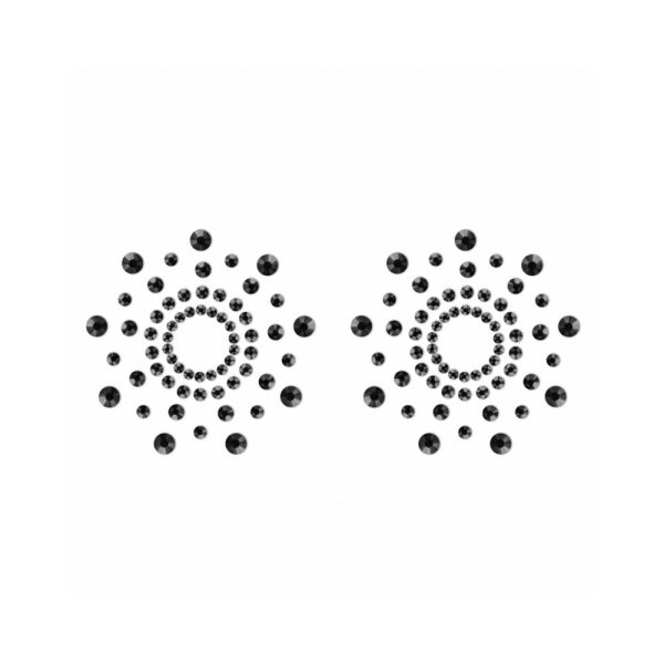 Bijoux Indiscrets Mimi Rhinestone Pasties Circles Black - Image 2