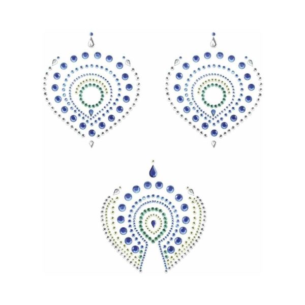 Bijoux Indiscrets Flamboyant Rhinestone Body Decorations Blue/Green - Image 2