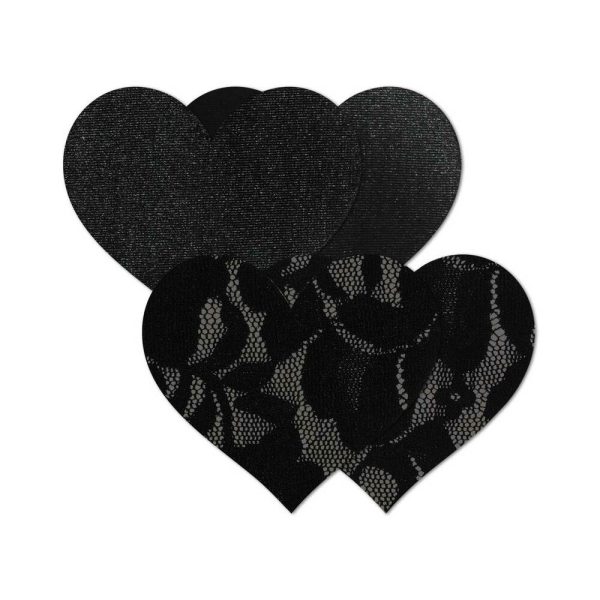 Nippies Basic Black Hearts Pasties Size C - Image 3