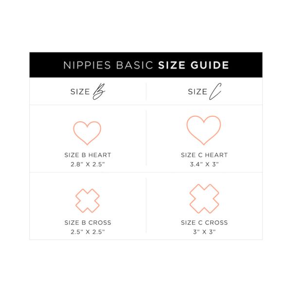Nippies Basic Creme Hearts Pasties Size B - Image 5
