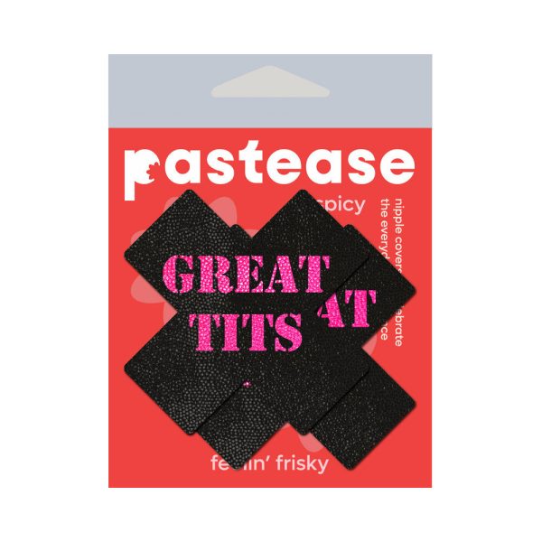 Pastease ''Great Tits'' Crosses Pasties Black/Pink - Image 4