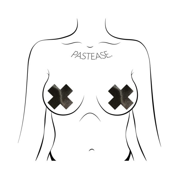 Pastease Everyday Reusable Crosses Pasties Black - Image 2