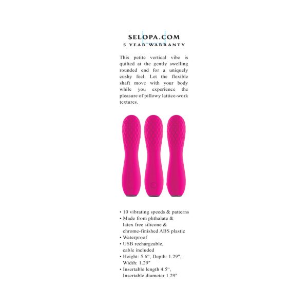 Selopa Razzle Dazzle Rechargeable Vibe Silicone Pink - Image 8