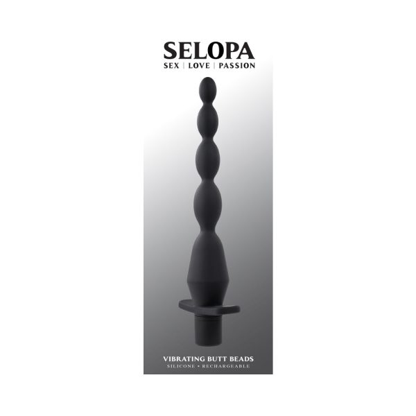 Selopa Vibrating Butt Beads Rechargeable Anal Silicone Black - Image 8