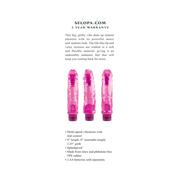 Selopa Thicc Boi Vibrating Vibe Rubber Pink - Image 7