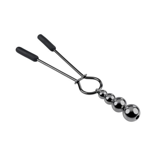 Selopa Beaded Nipple Clamps Stainless Steel Black Chrome - Image 4
