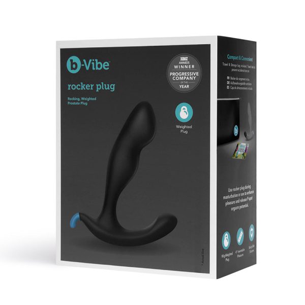 b-Vibe Rocker Rocking Weighted Prostate Plug Black - Image 2