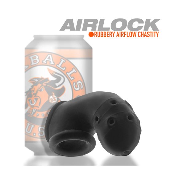 OxBalls Airlock Air-Lite Vented Chastity Black Ice - Image 10