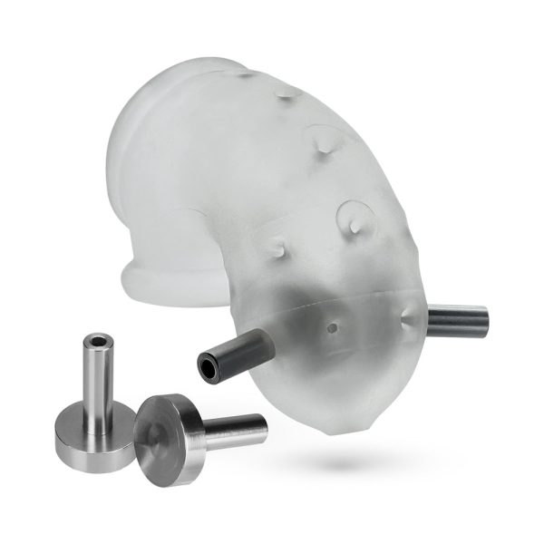 OxBalls Airlock Electro Air-Lite Vented Chastity Clear Ice - Image 2