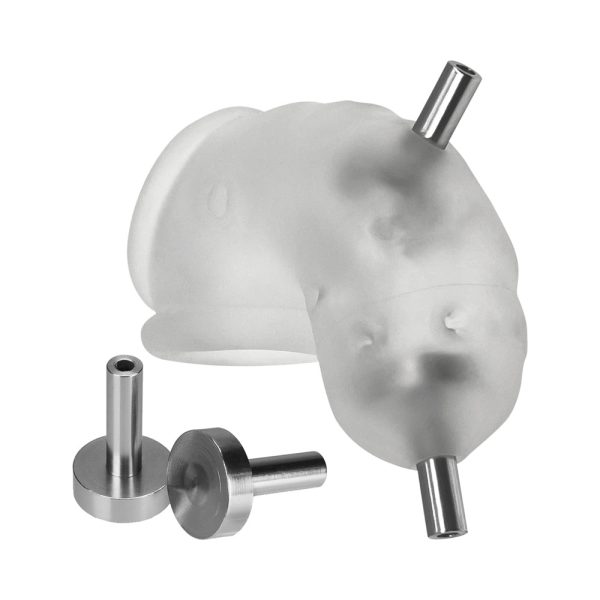 OxBalls Airlock Electro Air-Lite Vented Chastity Clear Ice - Image 4