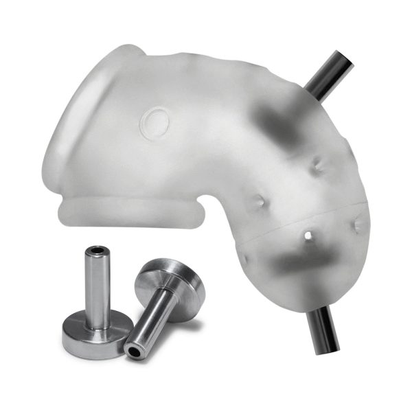 OxBalls Airlock Electro Air-Lite Vented Chastity Clear Ice - Image 7