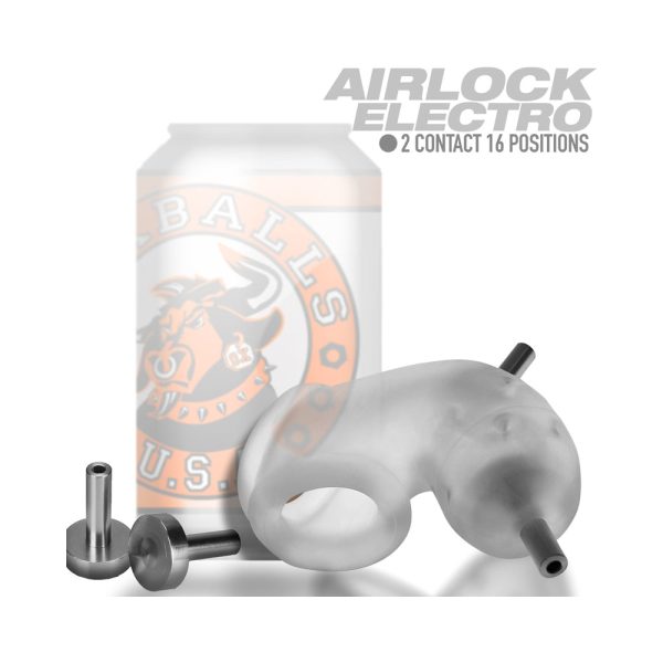 OxBalls Airlock Electro Air-Lite Vented Chastity Clear Ice - Image 9