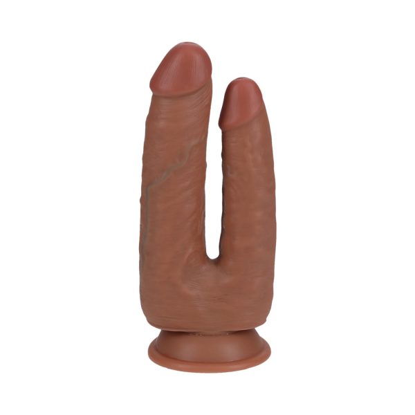 RealRock Double Trouble 5 in. / 6 in. Dildo Tan - Image 4
