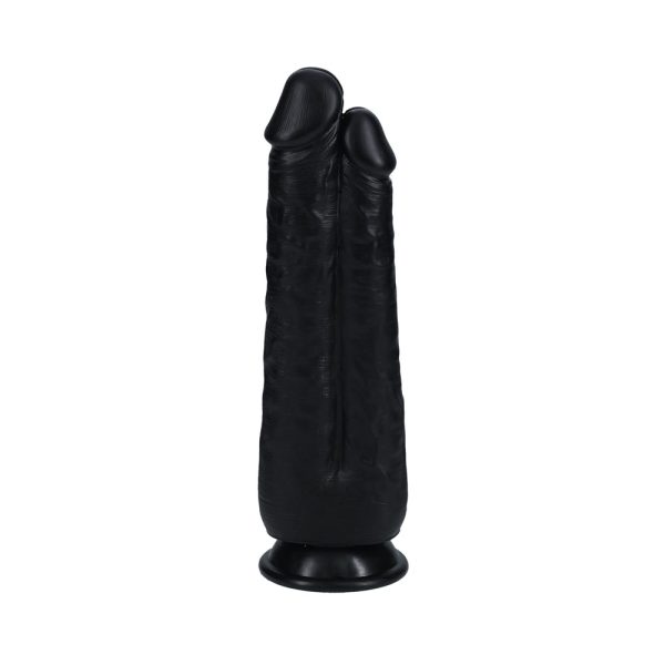 RealRock Two in One 9 in. / 10 in. Dildo Black - Image 2