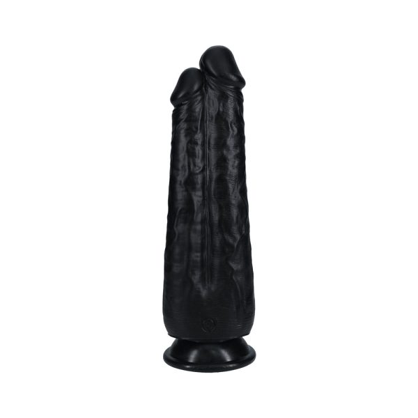 RealRock Two in One 9 in. / 10 in. Dildo Black - Image 4