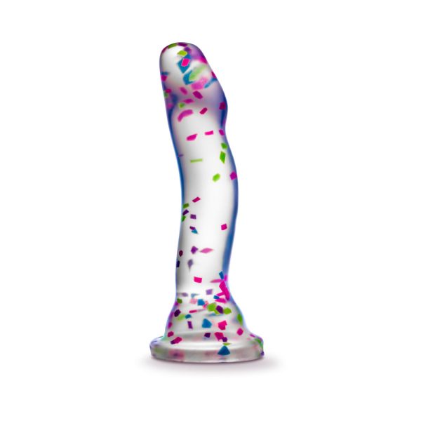 Neo Elite Hanky Panky 7.5 in. Glow-in-the-Dark Silicone Confetti Dildo - Image 3