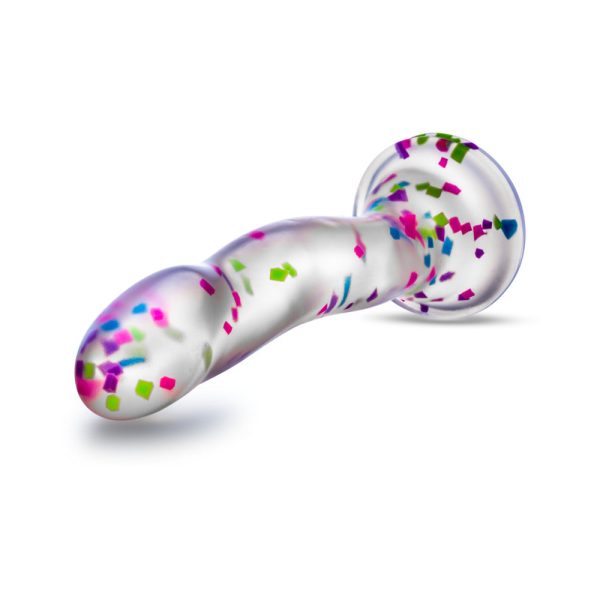 Neo Elite Hanky Panky 7.5 in. Glow-in-the-Dark Silicone Confetti Dildo - Image 5