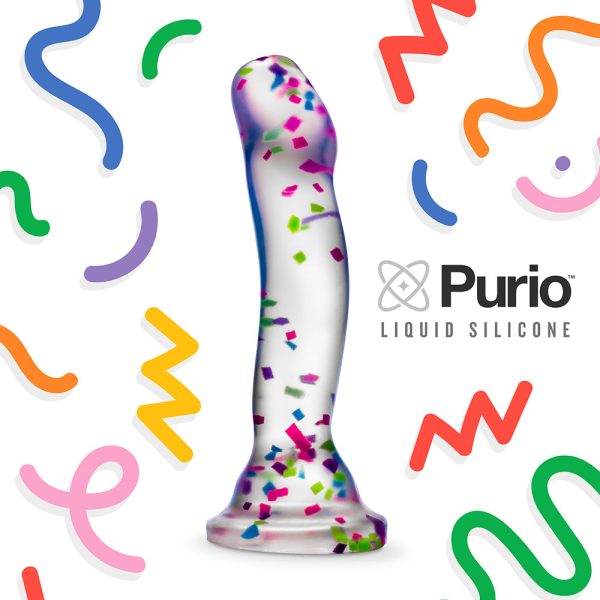 Neo Elite Hanky Panky 7.5 in. Glow-in-the-Dark Silicone Confetti Dildo - Image 10