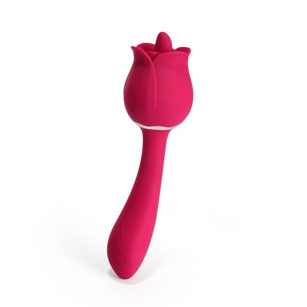 Honey Play Box Rhea The Rose Clit Tongue Licking Vibrator and G-spot Massager Red - Image 2