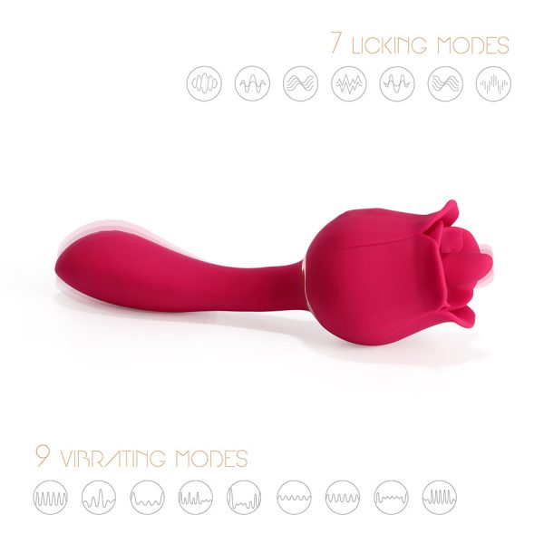 Honey Play Box Rhea The Rose Clit Tongue Licking Vibrator and G-spot Massager Red - Image 5