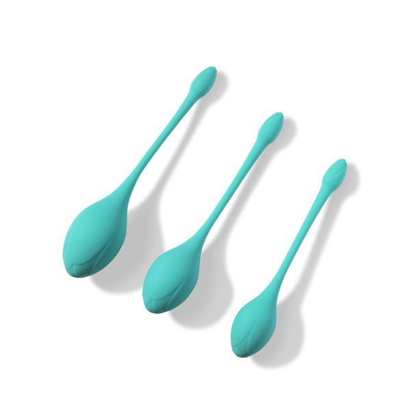 Honey Play Box Bluebell Floral Weighted Kegel Ball 3-Piece Set - Image 3