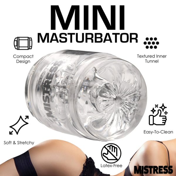 Mistress Double Shot Pussy and Ass Mini Masturbator Clear - Image 9