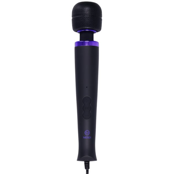 Merci Power Wand Ultra-Powerful Silicone Wand Massager Black Violet - Image 3