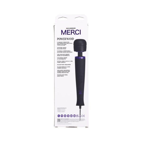Merci Power Wand Ultra-Powerful Silicone Wand Massager Black Violet - Image 10