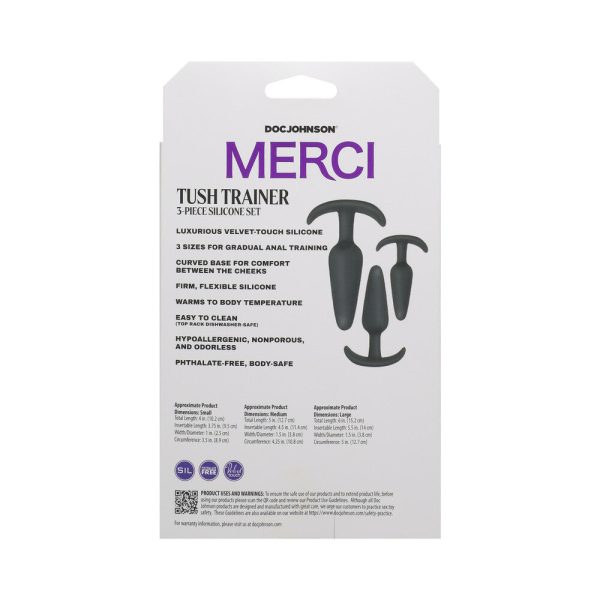 Merci Tush Trainer 3-Piece Silicone Plug Set Black - Image 4