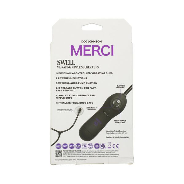 Merci Swell Auto Vibrating Nipple Sucker Cups Black - Image 7
