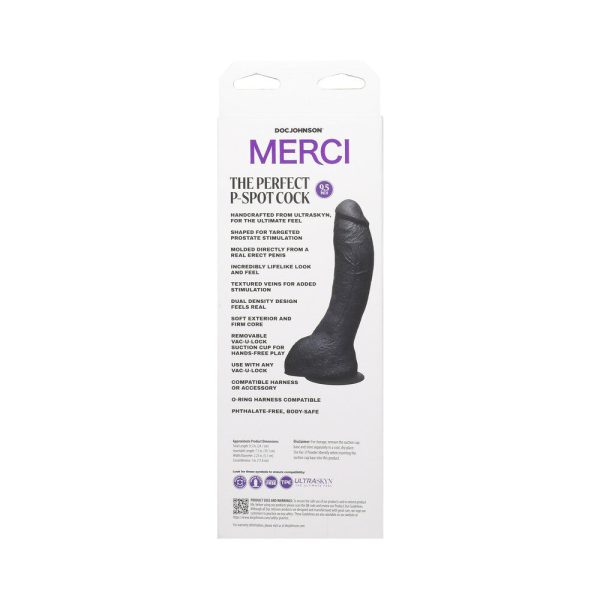 Merci The Perfect P-Spot Cock 9.5 in. Dildo with Removable Vac-U-Lock Suction Cup - Image 4