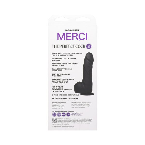 Merci The Perfect Cock 7.5 in. Dildo with Removable Vac-U-Lock Suction Cup - Image 4