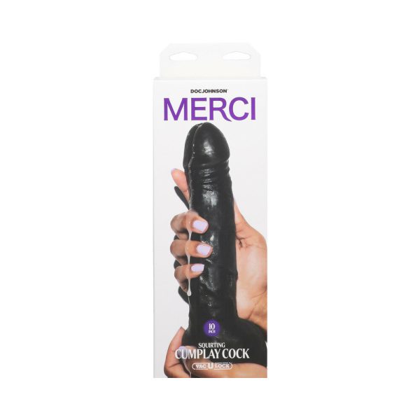 Merci Squirting Cumplay Cock 10 in. Dildo with Removable Vac-U-Lock Suction Cup - Image 5