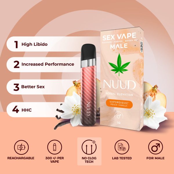 NUUD MALE VAPORDISIAC Peach Vanilla - Image 2