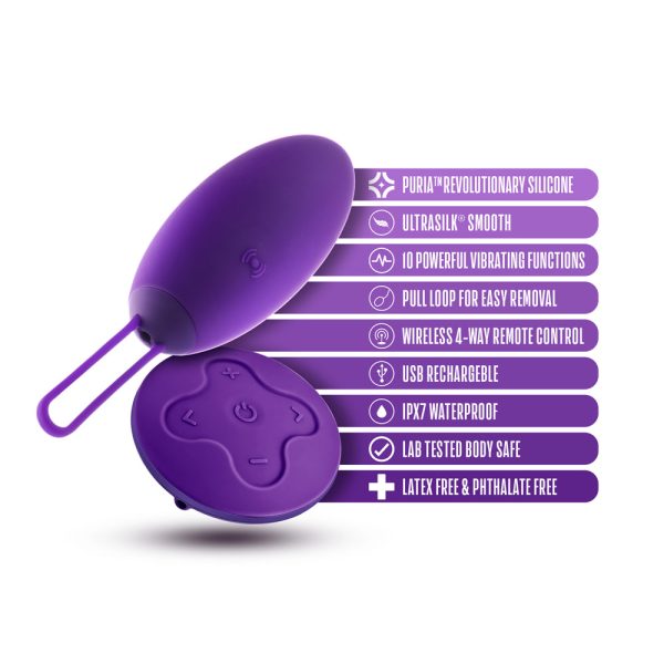 Wellness Imara Vibrating Egg with Remote Purple - Image 6
