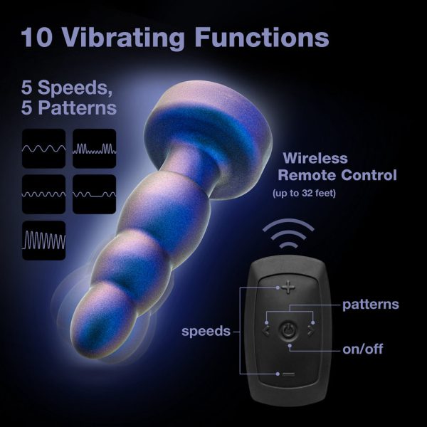 Anal Adventures Matrix Kinetik Plug with Remote Space Age Blue - Image 10
